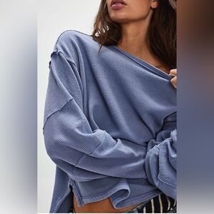 Free People We The Free Eclipse Tee in Periwinkle